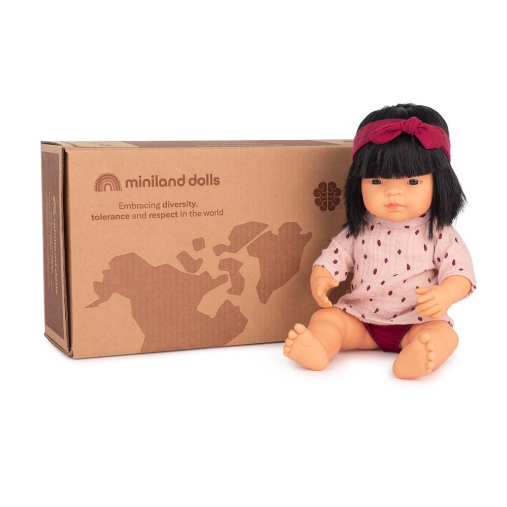 Anatomically Correct Baby Doll Asian Girl 38 Cm