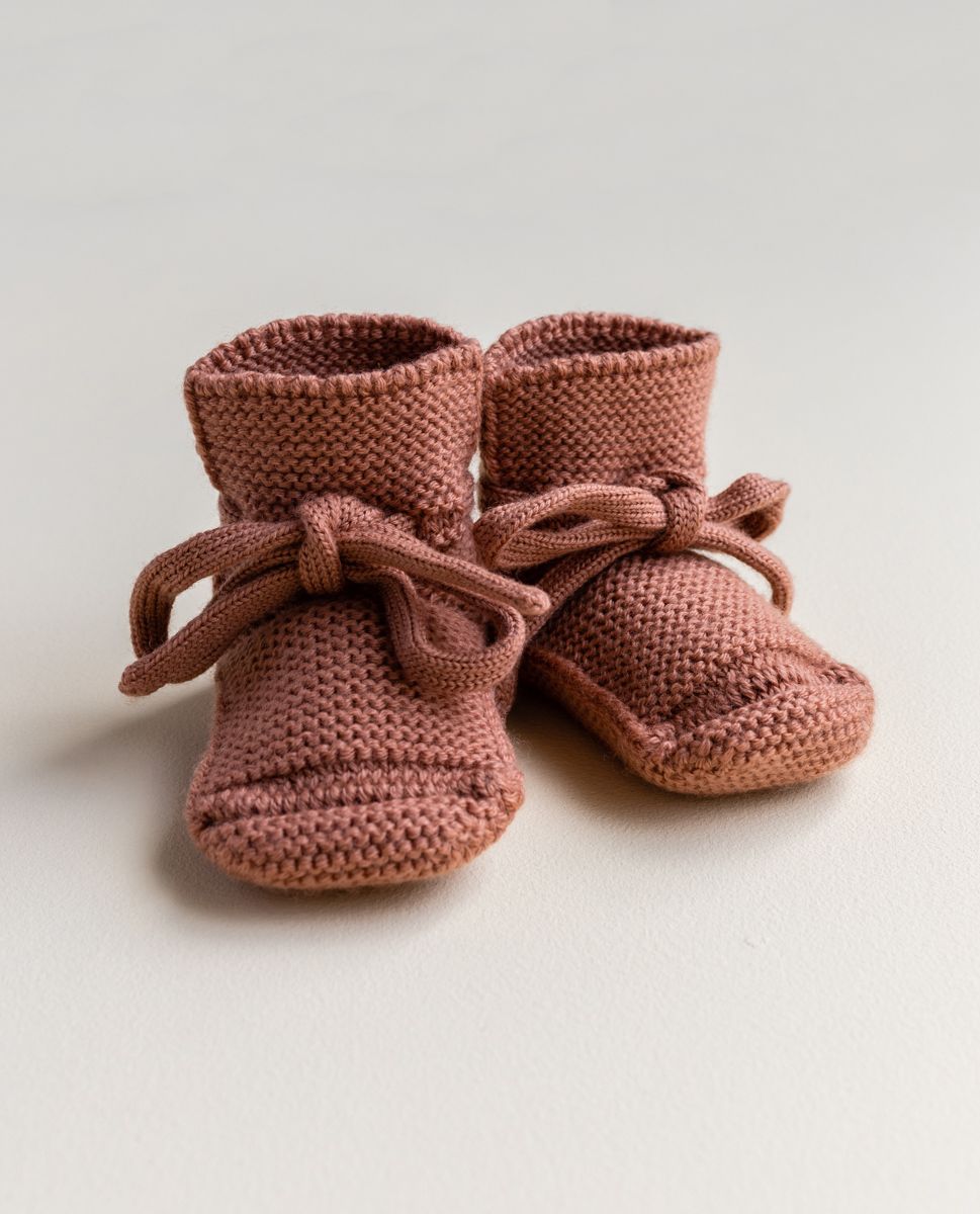 Baby Booties With Lace Brick – Industry Co Kids